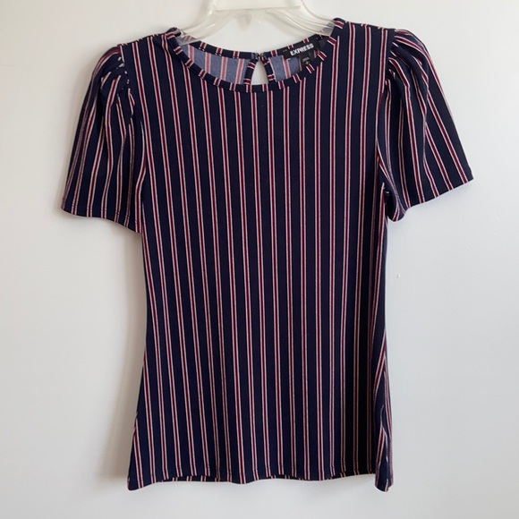 Striped Keyhole Top - Picture 3 of 4